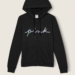 Pink Fleece Zip Up Hoodie